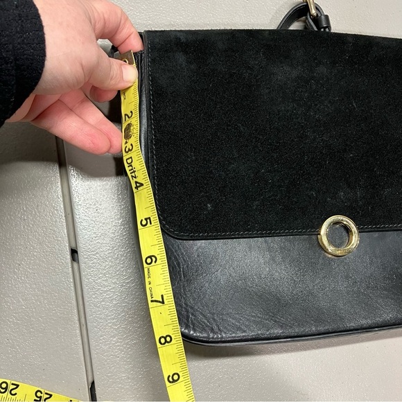 Leo Et Violette made in Italy black leather crossbody bag medium size - Picture 12 of 13